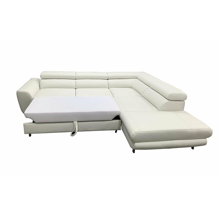 Maxima House Piano Leather Sectional Sleeper Sofa BEN032