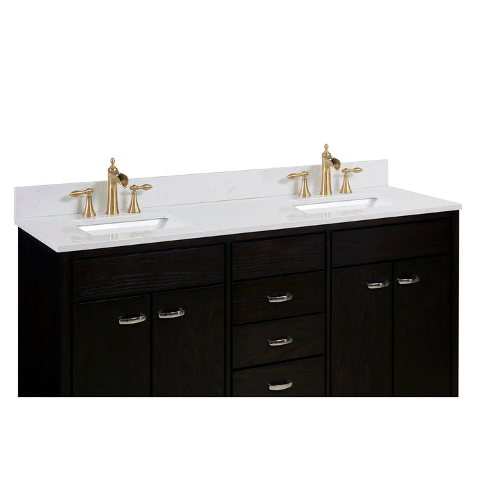 Altair 73" Stone effects Vanity Top in Jazz White with White Sink 62073-CTP-JW