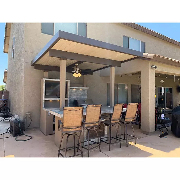KoKoMo Outdoor Kitchen With T.V. Built-In BBQ Grill & Pergola