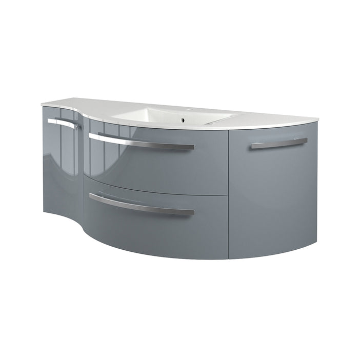 LaToscana Ambra 52" Vanity With Right Round And Left Concave Cabinet AM52RR