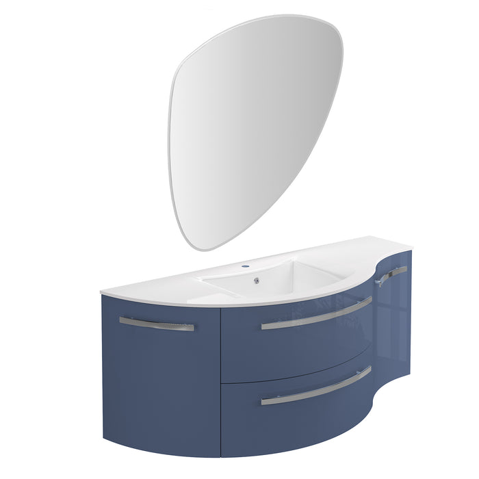 LaToscana Ambra 52" Vanity with Left Round and Right Concave Cabinet AM52LR