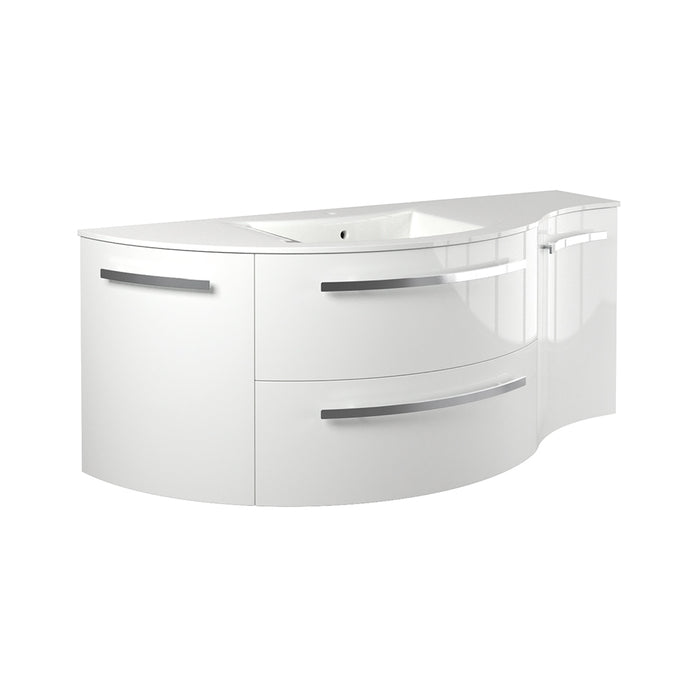LaToscana Ambra 52" Vanity with Left Round and Right Concave Cabinet AM52LR