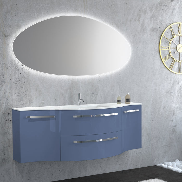 LaToscana Ambra 57" Vanity With Left And Right Concave Cabinets AM57BD