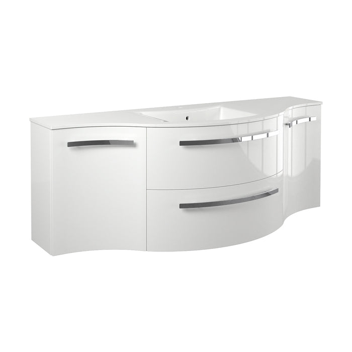 LaToscana Ambra 57" Vanity With Left And Right Concave Cabinets AM57BD