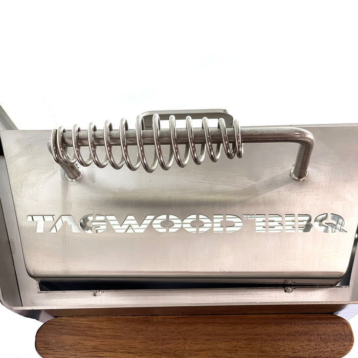 Tagwood Table Top Warming Brazier Stainless steel and Acacia wood BBQ07SS
