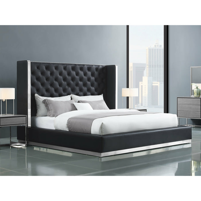 Whiteline Modern Living - Abrazo Bed King BK1356P-BLK