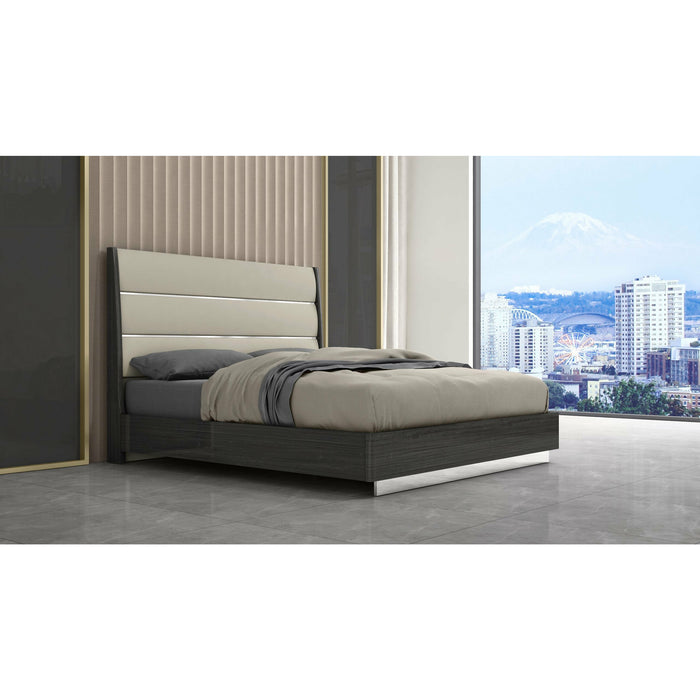 Whiteline Modern Living - Pino Bed King BK1752-DGRY/LGRY