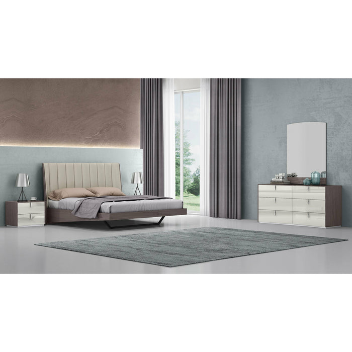 Whiteline Modern Living - Berlin Bed Queen BQ1754-GRY/LGRY