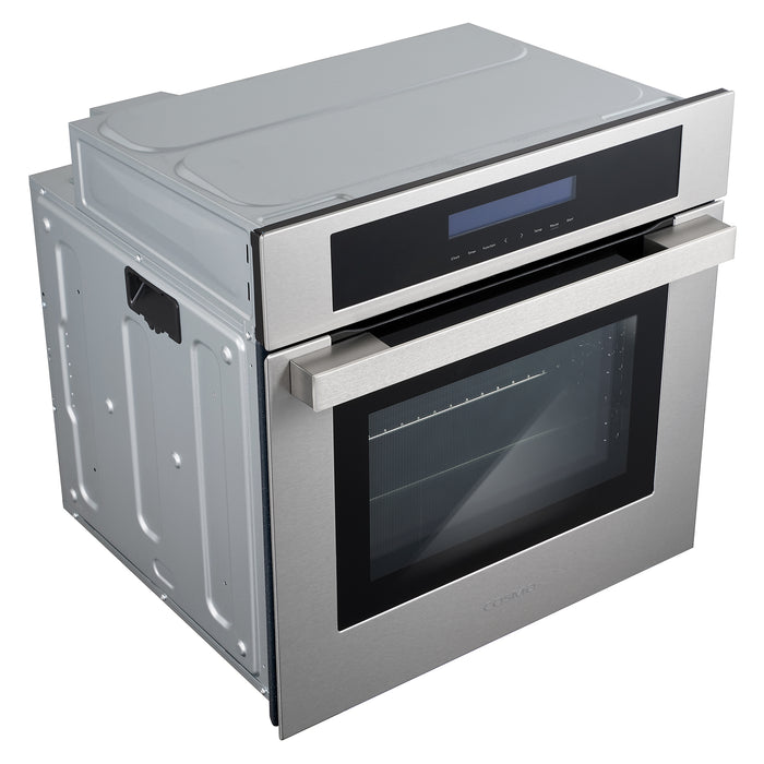 Cosmo 24" 2.5 cu. ft. Single Electric Wall Oven w/8 Functions and True European Convection in Stainless Steel C106SIX-PT