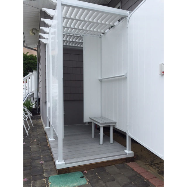 Avcon 46" Double Outdoor Shower Enclosure-White D-4-4680W