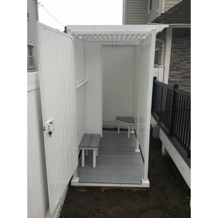 Avcon 46" Double Outdoor Shower Enclosure D-5-46W