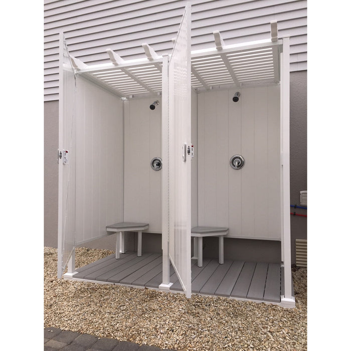 Avcon 46" Double Outdoor Shower Enclosure D-8-4680W