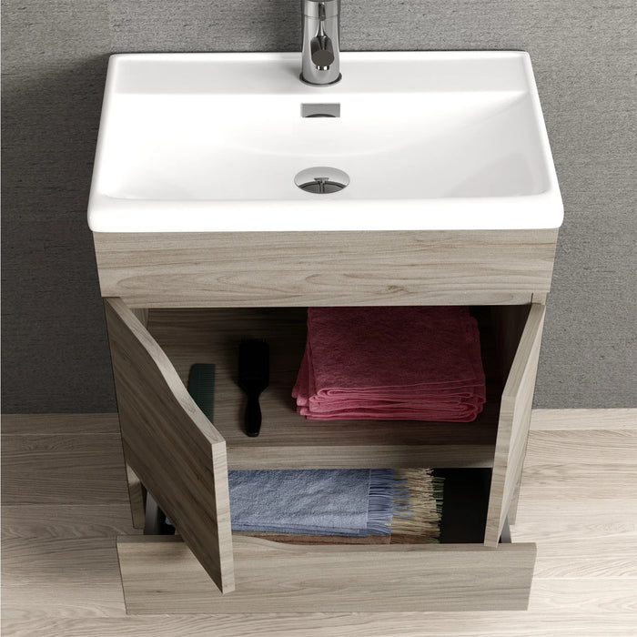 Eviva Charm 20" Pine Grey Bathroom Vanity With White Integrated Porcelain Sink-EVVN546-20GRPN