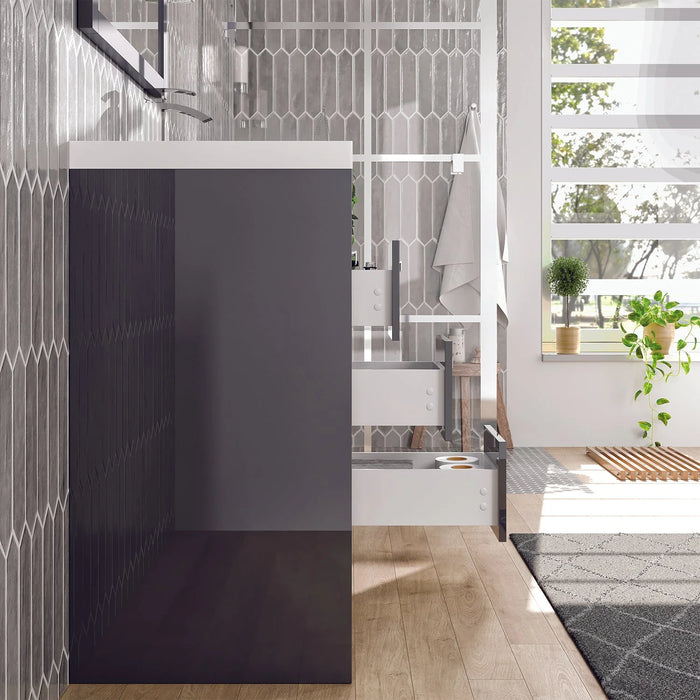 Eviva Lugano 36" Gray Modern Bathroom Vanity with White Integrated Top-EVVN900-8-36GR