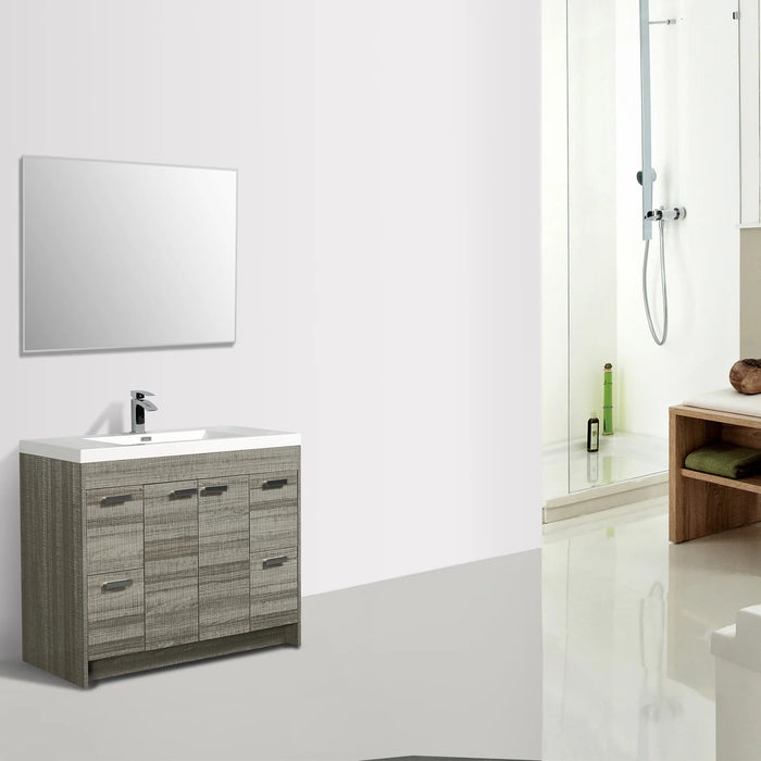 Eviva Lugano 48" Ash Modern Bathroom Vanity with White Integrated Top-EVVN1200-8-48ASH
