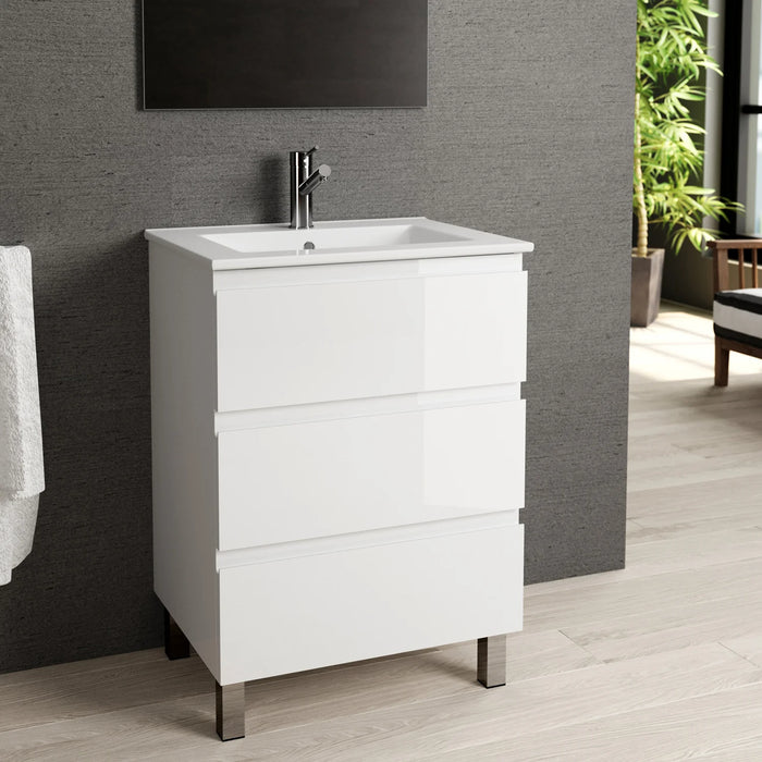 Eviva Vigo 24" White Bathroom Vanity With White Integrated Porcelain Sink-EVVN544-24WH