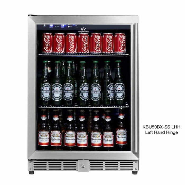 Kings Bottle 24'' Under Counter Beer Cooler Fridge Built In KBU-50BX
