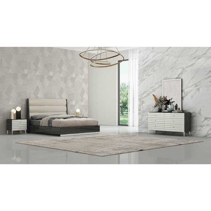 Whiteline Modern Living - Pino Bed King BK1752-DGRY/LGRY