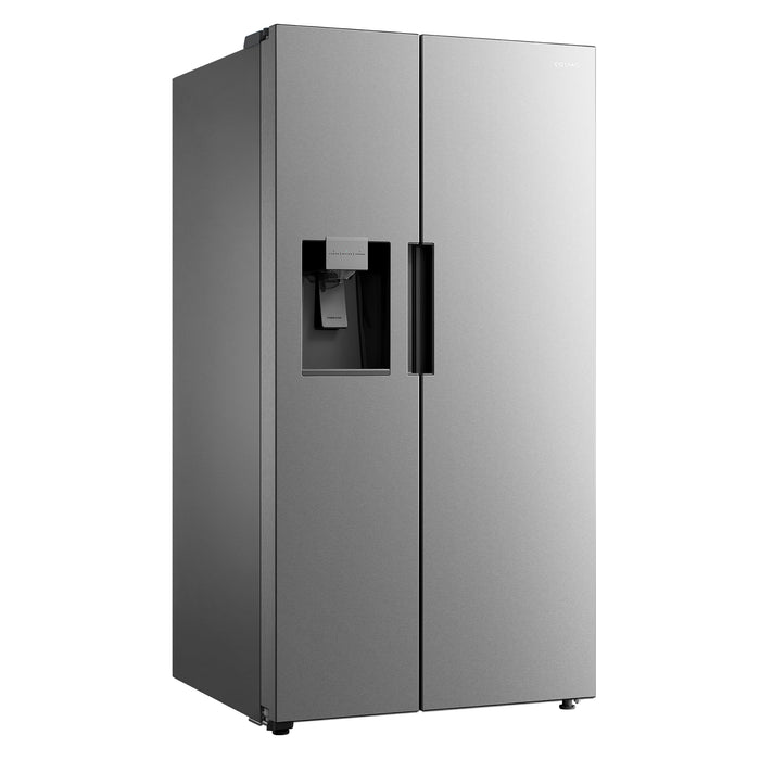 Cosmo 26.3 cu. ft. Side-by-Side Refrigerator with Water and Ice Dispenser in Stainless Steel26.3 cu. ft. Side-by-Side Refrigerator with Water and Ice Dispenser in Stainless Steel COS-SBSR263RHSS