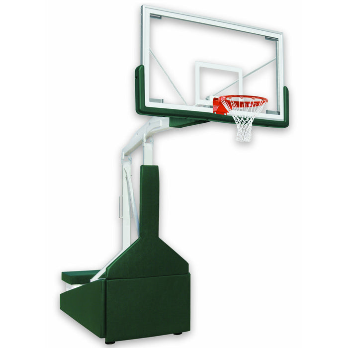 First Team Tempest Triumph-FL Portable Basketball System With Official Glass Backboard