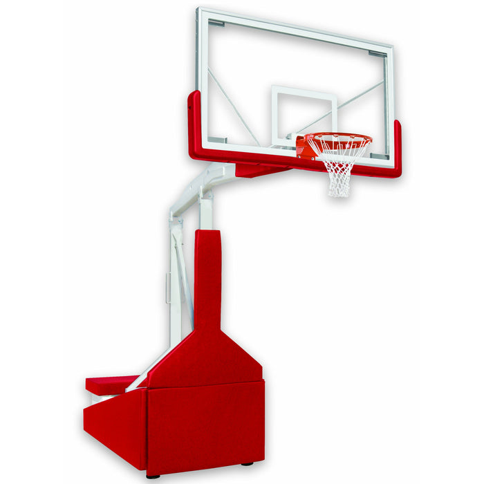 First Team Tempest Triumph Portable Basketball System With Official Glass Backboard
