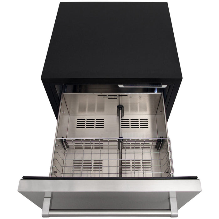 Thor Kitchen 24" Indoor Outdoor Refrigerator Drawer in Stainless Steel TRF2401U