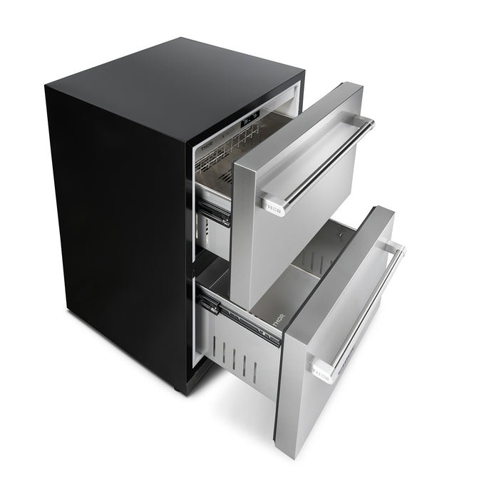 Thor Kitchen 24" Indoor Outdoor Refrigerator Drawer in Stainless Steel TRF24U