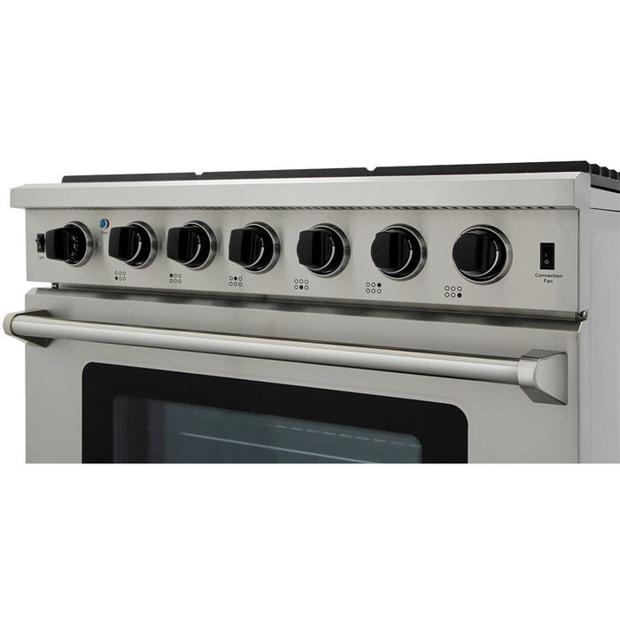 Thor Kitchen 36” Gas Range in Stainless Steel LRG3601U