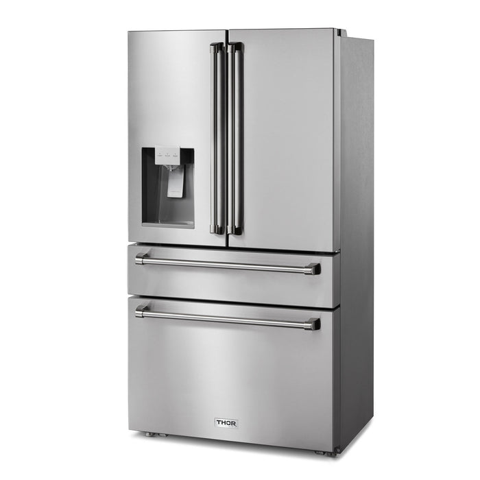 Thor Kitchen 36" Professional French Door Refrigerator with Ice and Water Dispenser TRF3601FD