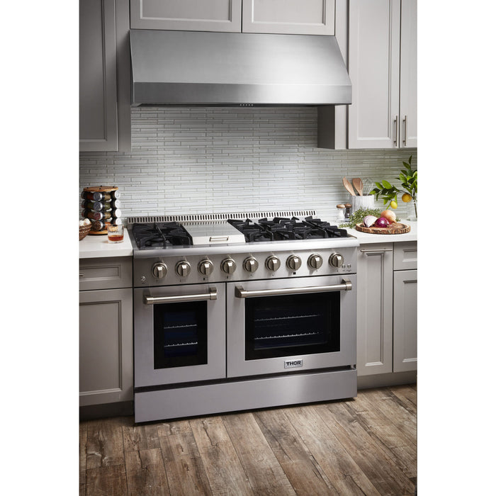 Thor Kitchen 48"Professional Dual Fuel LP  Range in Stainless Steel HRD4803ULP