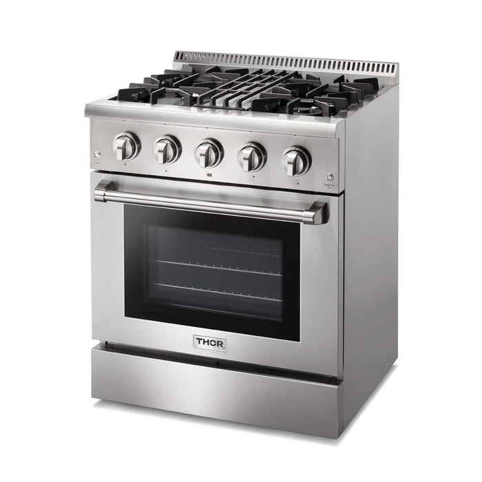 Thor Kitchen Professional 30" Dual Fuel Range in Stainless Steel HRD3088U