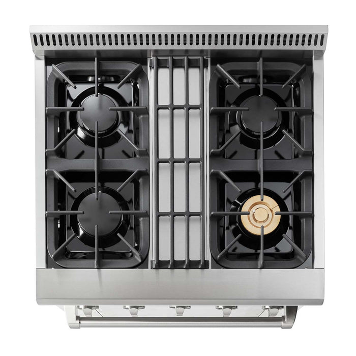 Thor Kitchen Professional 30" Dual Fuel Range in Stainless Steel HRD3088U
