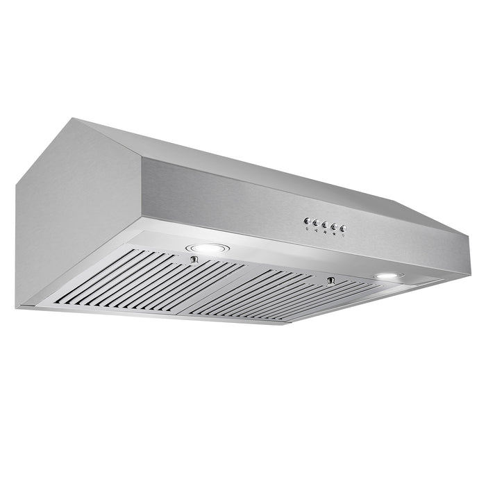 Cosmo 30" Ducted Under Cabinet Range Hood in Stainless Steel with LED Lighting and Permanent Filters UC30