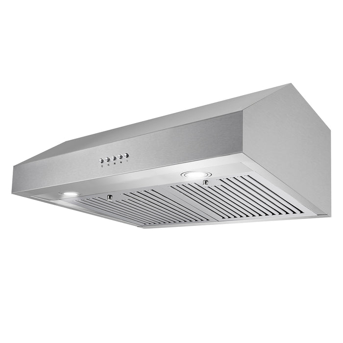 Cosmo 30" Ducted Under Cabinet Range Hood in Stainless Steel with LED Lighting and Permanent Filters UC30