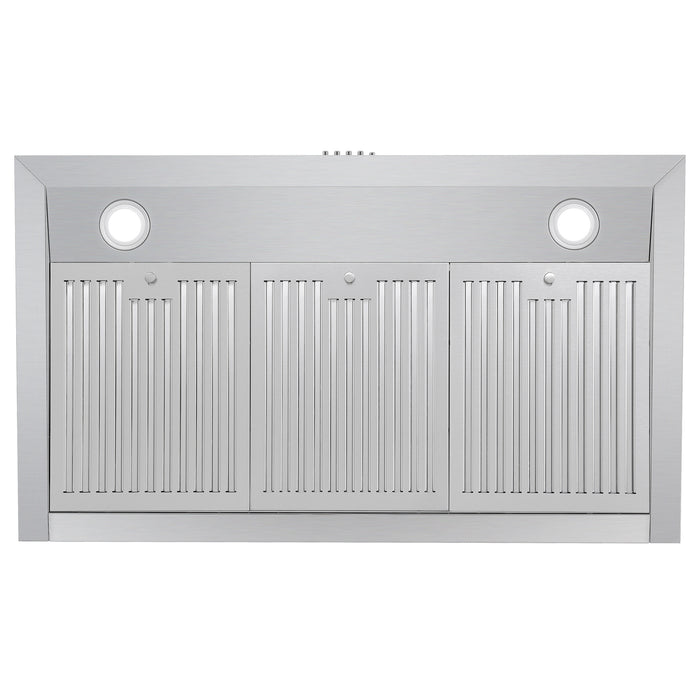 Cosmo 36" Under Cabinet Range Hood with Push Button Controls, 3-Speed Fan, LED Lights and Permanent Filters in Stainless Steel UC36