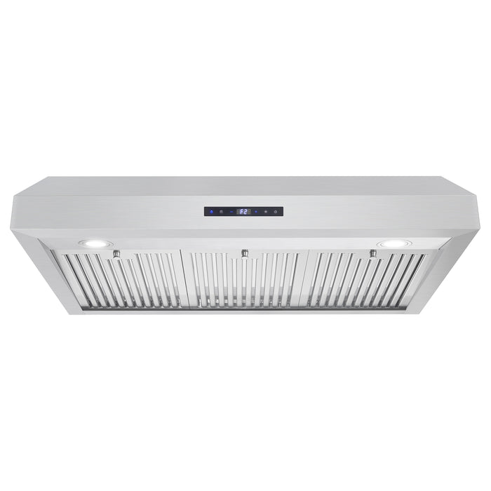 Cosmo 36'' Under Cabinet Range Hood with Digital Touch Controls, 3-Speed Fan, LED Lights and Permanent Filters in Stainless Steel UMC36