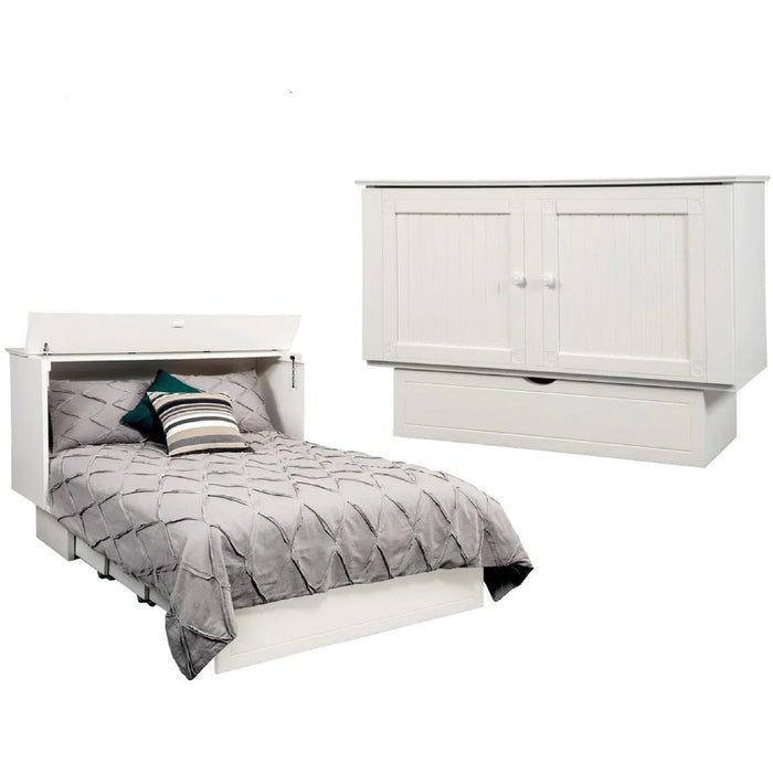 Arason Creden-ZzZ Cottage Queen Size Murphy Cabinet Bed White 553-10