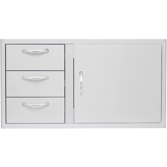 blaze-grill-39-access-door-and-triple-drawer-combo-with-soft -hinges-and-ligths-BLZ-DDC-39-R-LTSC