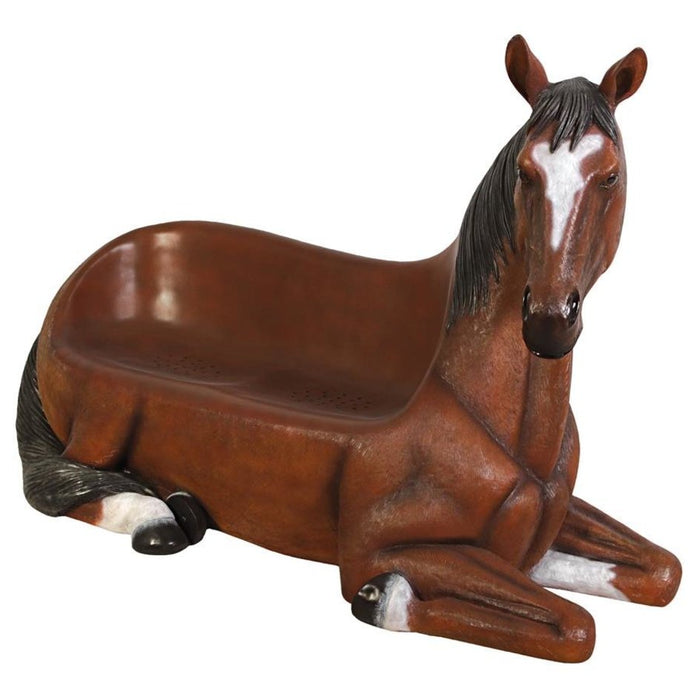 Design Toscano Saddle-Up Horse Photo Op Sculptural Bench NE130004