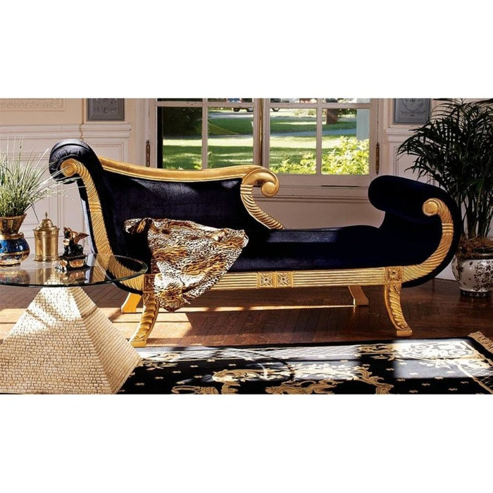 Design Toscano Cleopatra Neoclassical Chaise Sofa AF1602