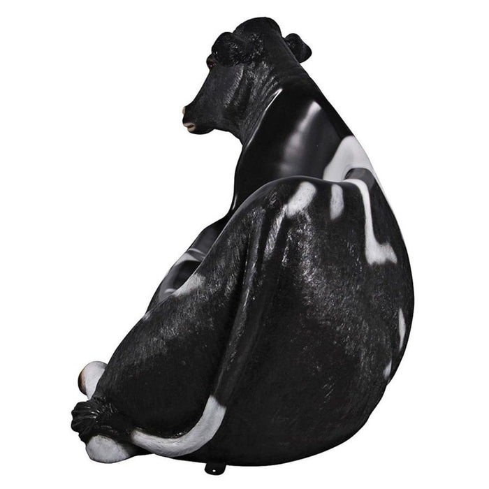 Design Toscano Cowch Holstein Cow Photo Op Sculptural Bench NE120020