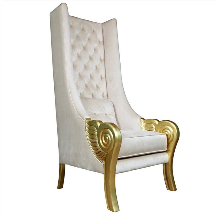Design Toscano Eros Golden Winged Contemporary Throne Chair AF51697