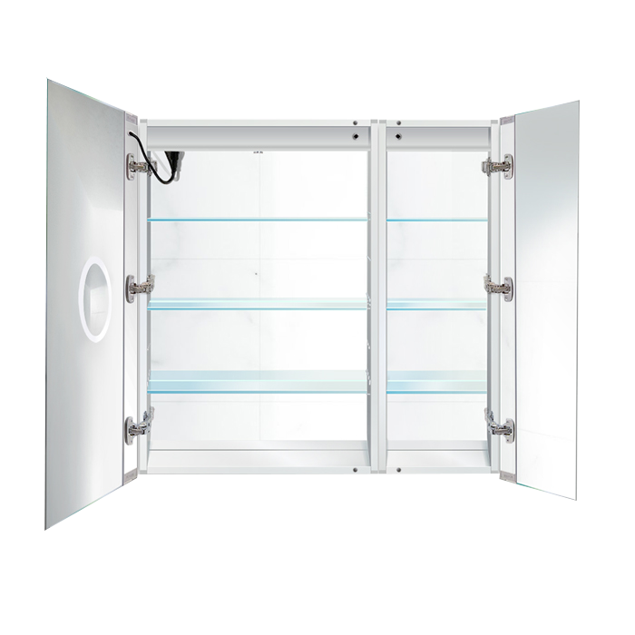Krugg  36" X 36"  LED Bi-View Medicine Cabinet with Dimmer & Defogger LEFT HINGE SVANGE3636L