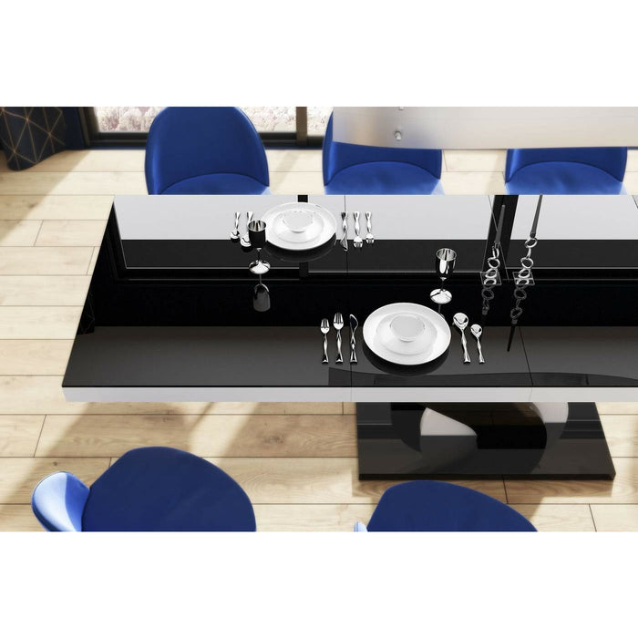 Maxima House Modern Glossy Bella Extendable Dining Table