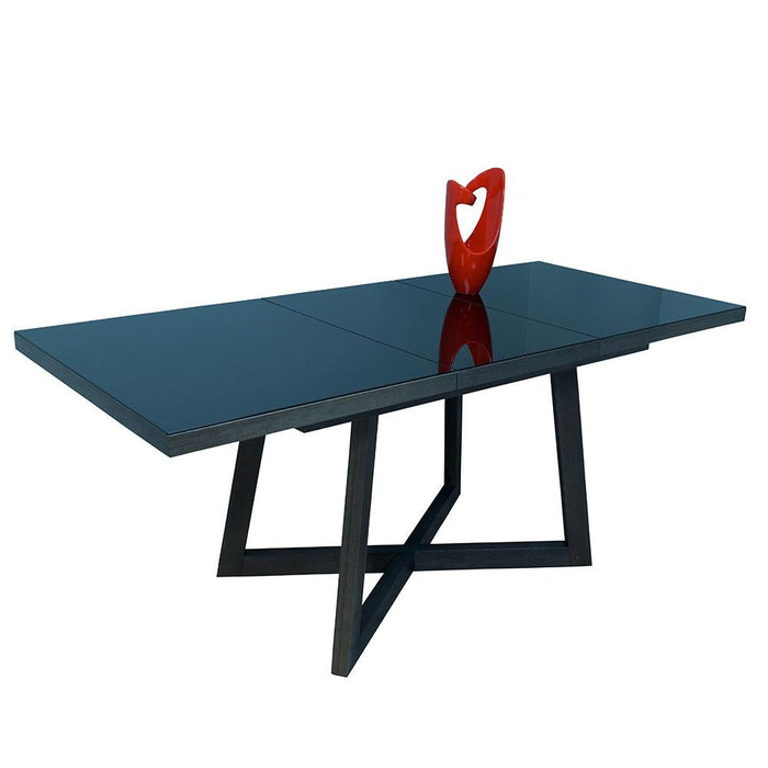 Maxima House Brish Glass Top Extendable Dining Table DT0010