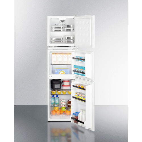 Summit 19" Wide Allergy-Free Refrigerator/General Purpose Refrigerator-Freezer Combination AZRF7W