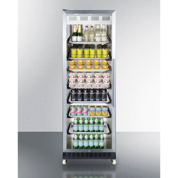 Summit 24" Wide Mini Reach-In Beverage Center with Dolly SCR1401LHRI