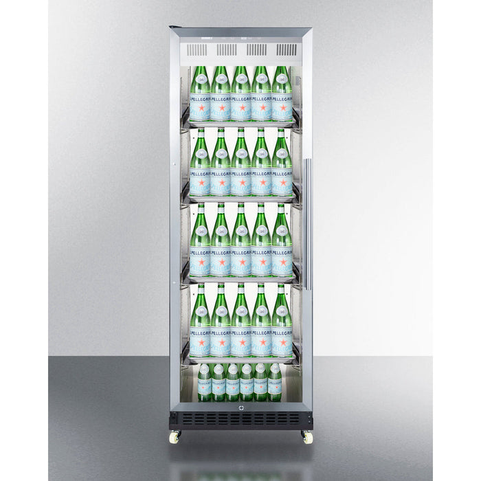 Summit 24" Wide Mini Reach-In Beverage Center with Dolly SCR1401LHRI