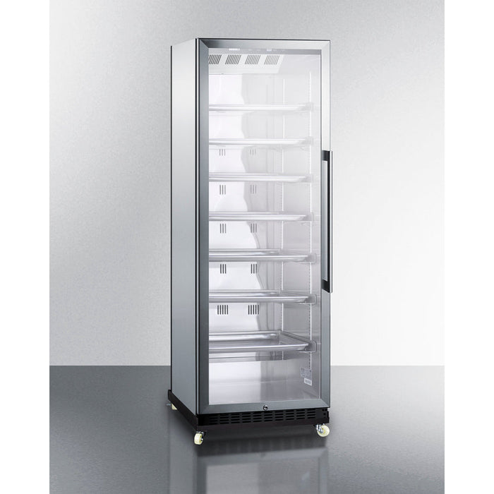 Summit 24" Wide Mini Reach-In Beverage Center with Dolly SCR1401LHRICSS