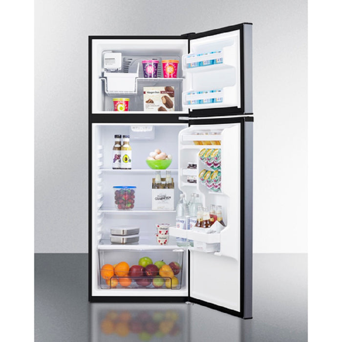 Summit 24" Wide Top Mount Refrigerator-Freezer With Icemaker FF1093SSIM